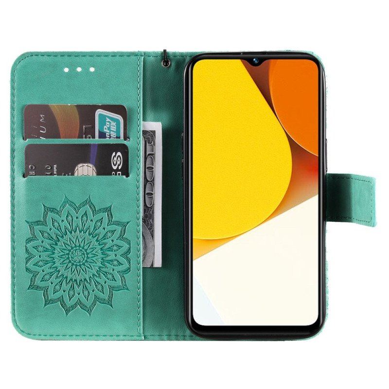 Etui Folio do Vivo Y35 Mandala Sun Ze Smyczą