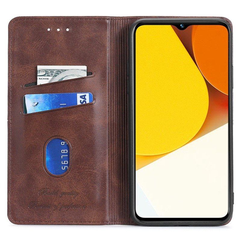 Etui Na Telefon do Vivo Y35 Etui Folio Efekt Skóry W Stylu Retro