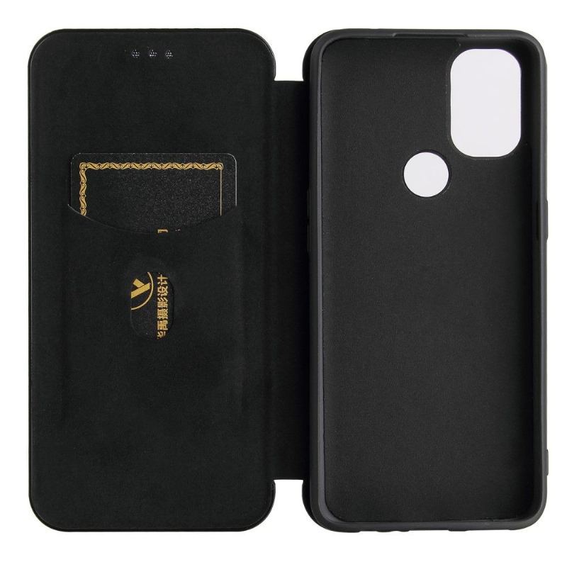 Etui Folio do OnePlus Nord N10 Classic Efekt Włókna Węglowego