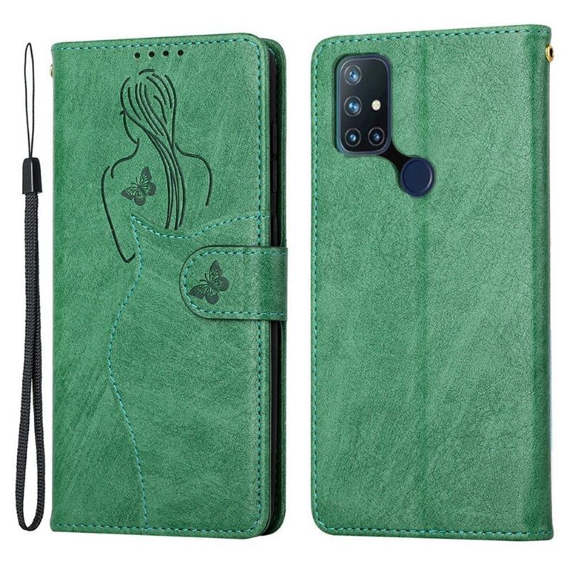 Etui Folio do OnePlus Nord N10 Classic Premium Ilustracja Dziewczyna