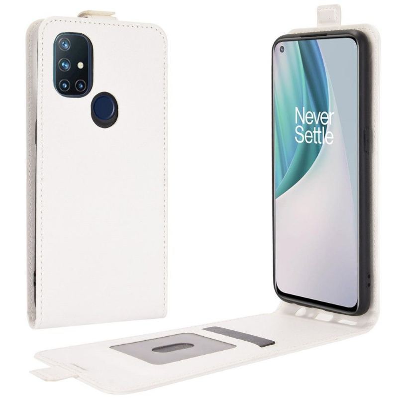 Etui Folio do OnePlus Nord N10 Classic Skórzany Futerał Ze Sztucznej Skóry W Pionie