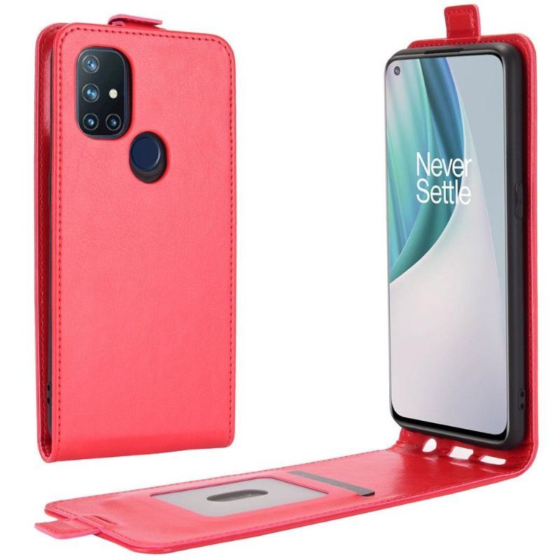 Etui Folio do OnePlus Nord N10 Classic Skórzany Futerał Ze Sztucznej Skóry W Pionie