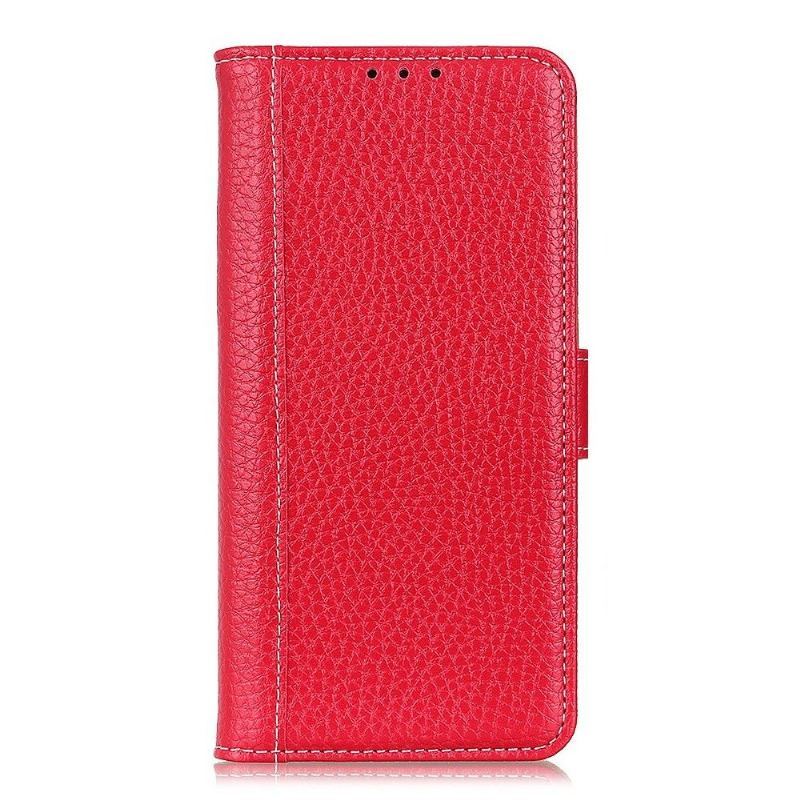 Etui Folio do OnePlus Nord N10 Skóra Ziarnista Szwy