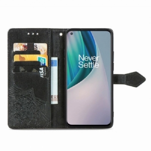 Etui Na Telefon Pokrowce do OnePlus Nord N10 Biznes Mandala Relief Faux Leather