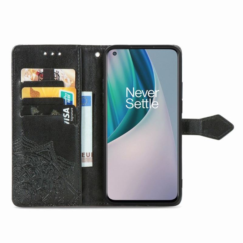 Etui Na Telefon Pokrowce do OnePlus Nord N10 Biznes Mandala Relief Faux Leather