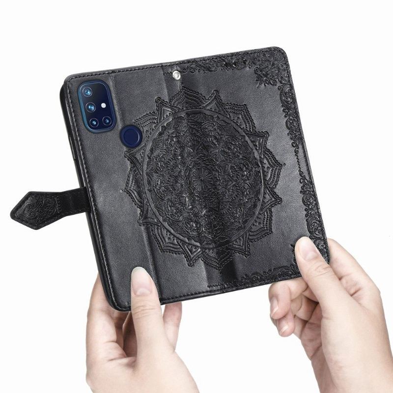 Etui Na Telefon Pokrowce do OnePlus Nord N10 Biznes Mandala Relief Faux Leather