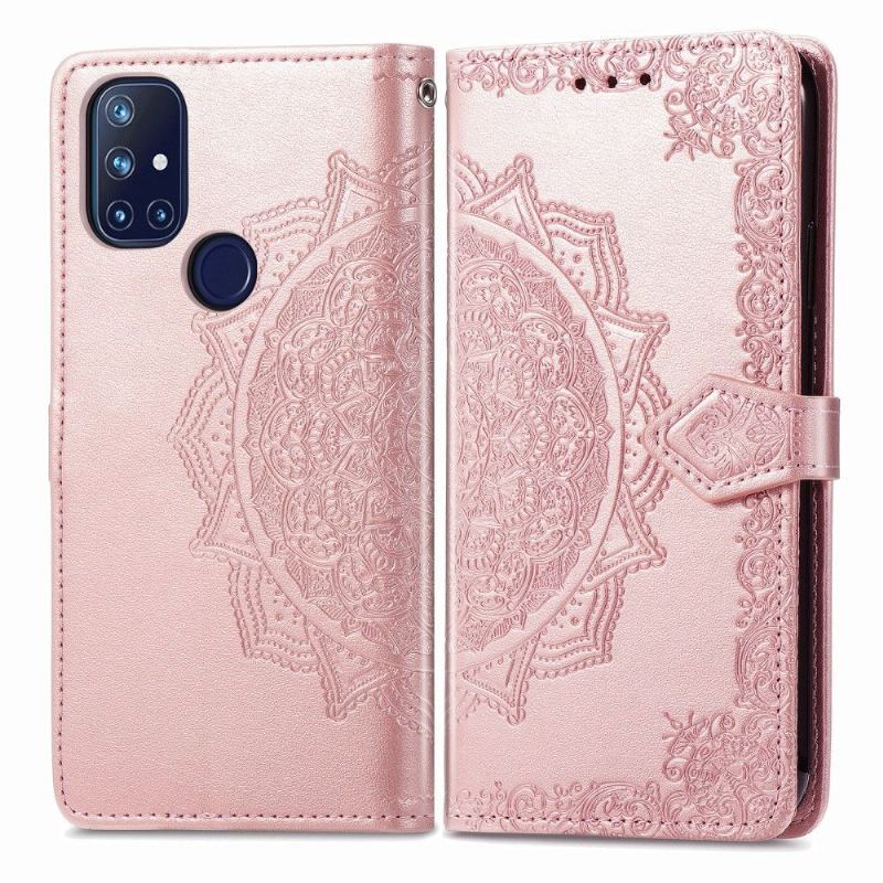 Etui Na Telefon Pokrowce do OnePlus Nord N10 Biznes Mandala Relief Faux Leather