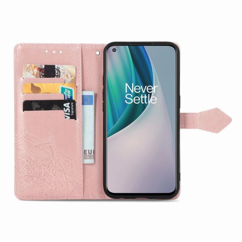 Etui Na Telefon Pokrowce do OnePlus Nord N10 Biznes Mandala Relief Faux Leather