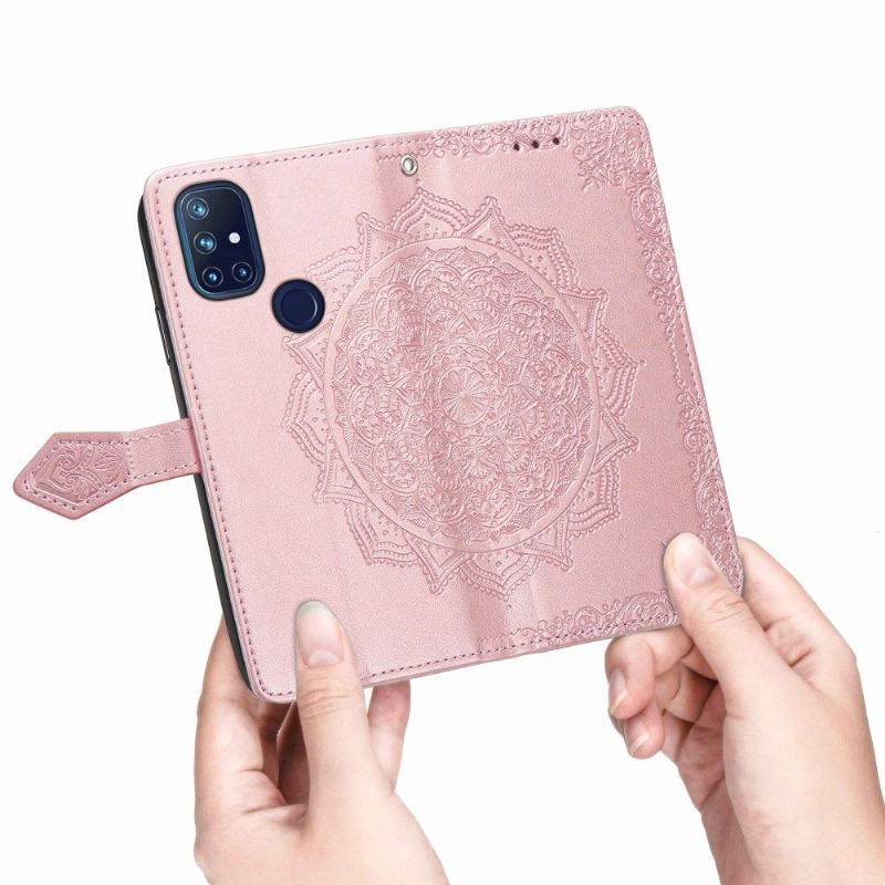 Etui Na Telefon Pokrowce do OnePlus Nord N10 Biznes Mandala Relief Faux Leather