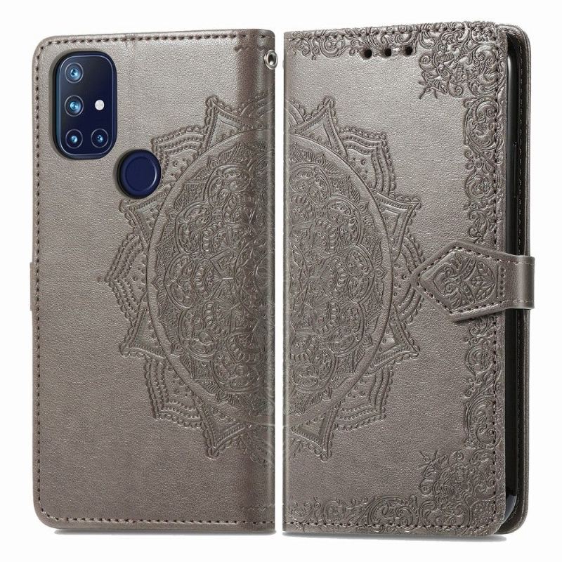 Etui Na Telefon Pokrowce do OnePlus Nord N10 Biznes Mandala Relief Faux Leather