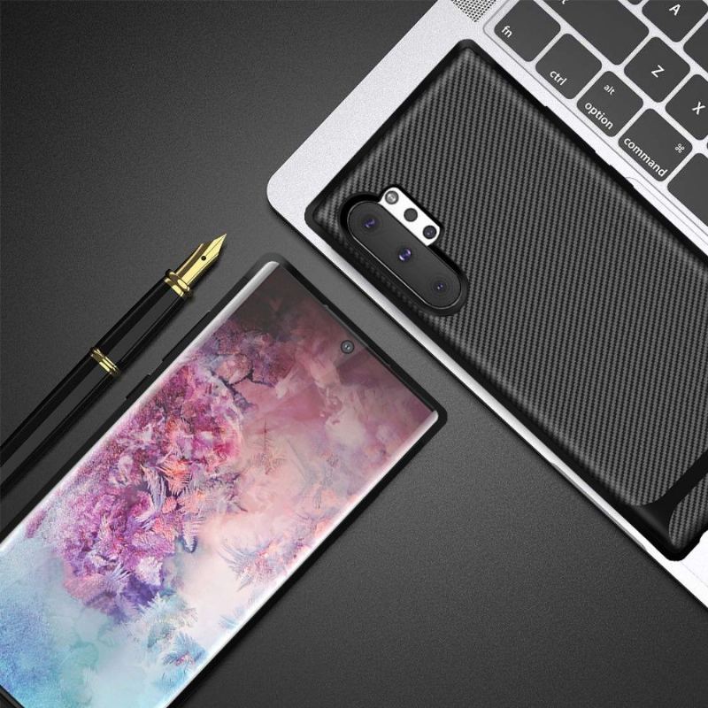 Etui do Samsung Galaxy Note 10+ / Note 10+ 5G Biznes Carbon Case - Czarny