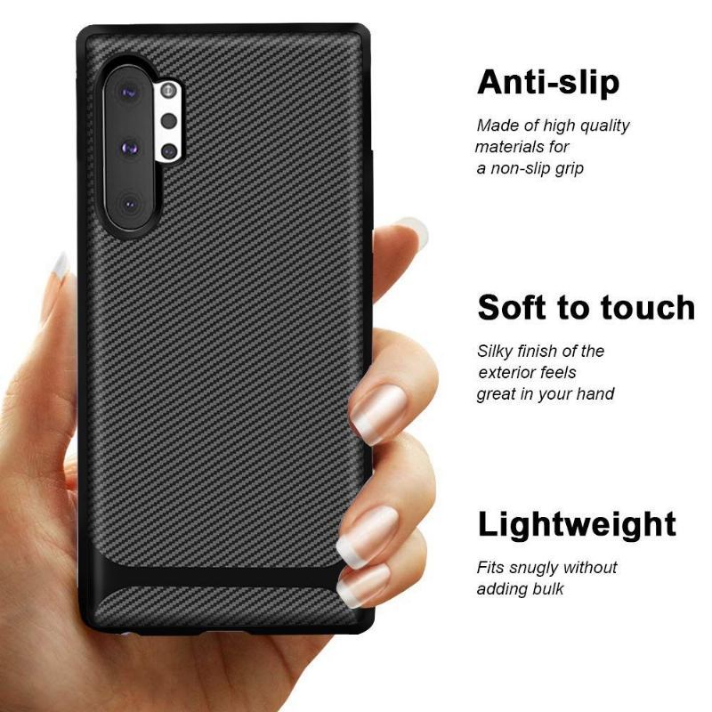 Etui do Samsung Galaxy Note 10+ / Note 10+ 5G Biznes Carbon Case - Czarny