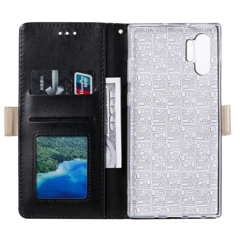 Etui Folio do Samsung Galaxy Note 10+ / Note 10+ 5G Obrzeża Wzór Koronki Z Paskiem