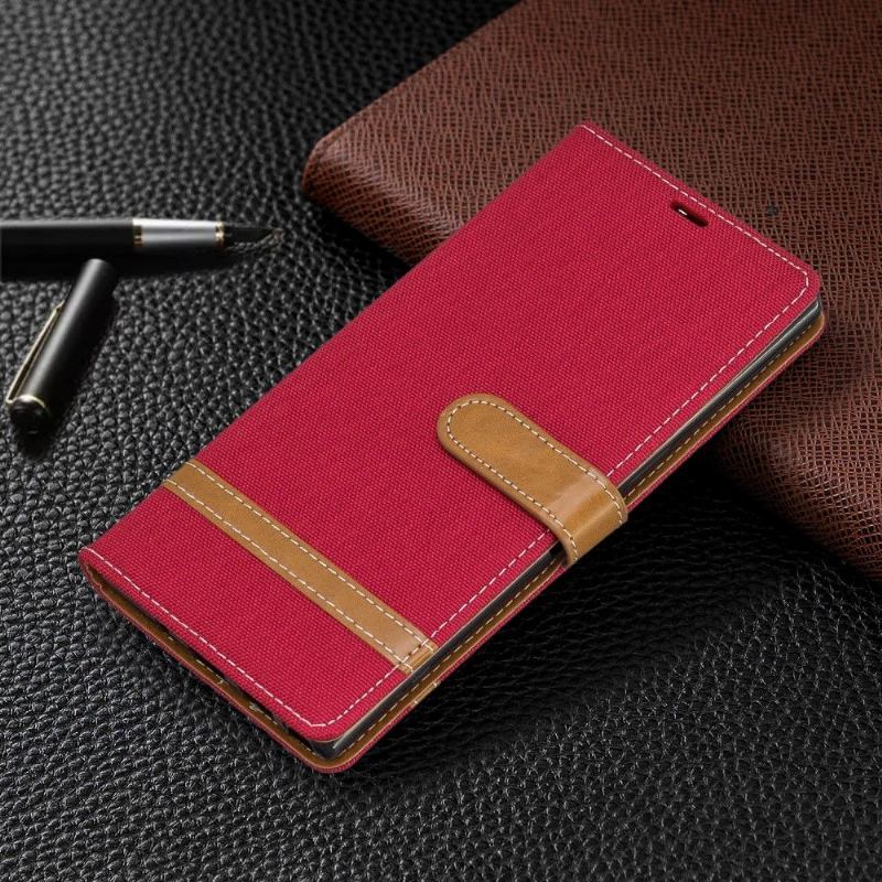 Etui Folio do Samsung Galaxy Note 10+ / Note 10+ 5G Pokrowiec Z Tkaniny