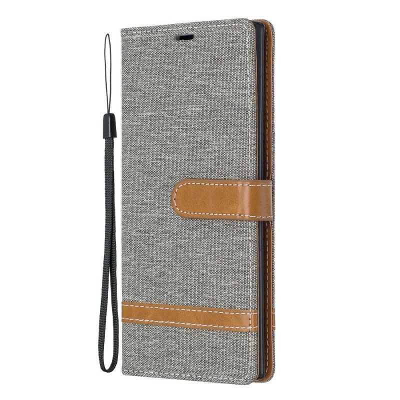 Etui Folio do Samsung Galaxy Note 10+ / Note 10+ 5G Pokrowiec Z Tkaniny