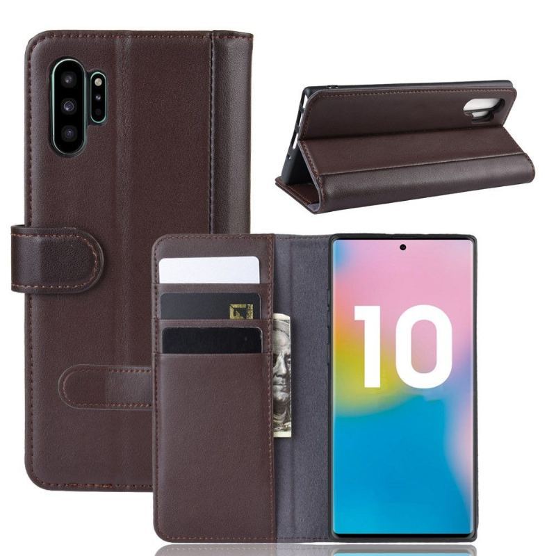 Etui Folio do Samsung Galaxy Note 10+ / Note 10+ 5G Premium Skóra