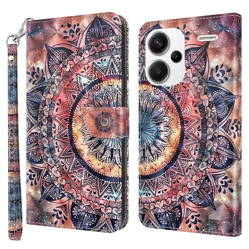 Etui Folio Do Xiaomi Redmi Note 13 Pro Plus 5g Kolorowa Mandala Z Paskiem