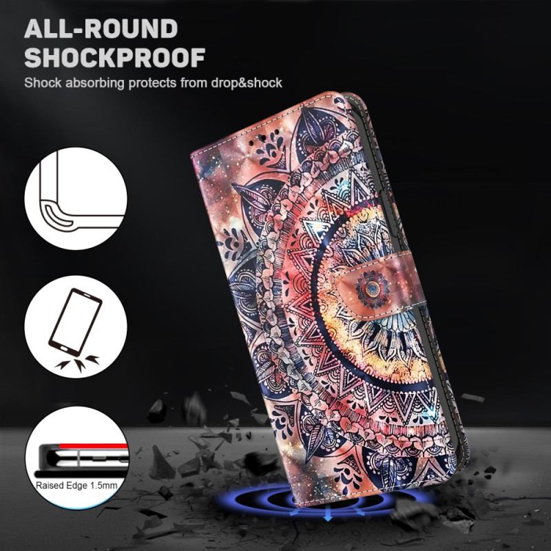 Etui Folio Do Xiaomi Redmi Note 13 Pro Plus 5g Kolorowa Mandala Z Paskiem