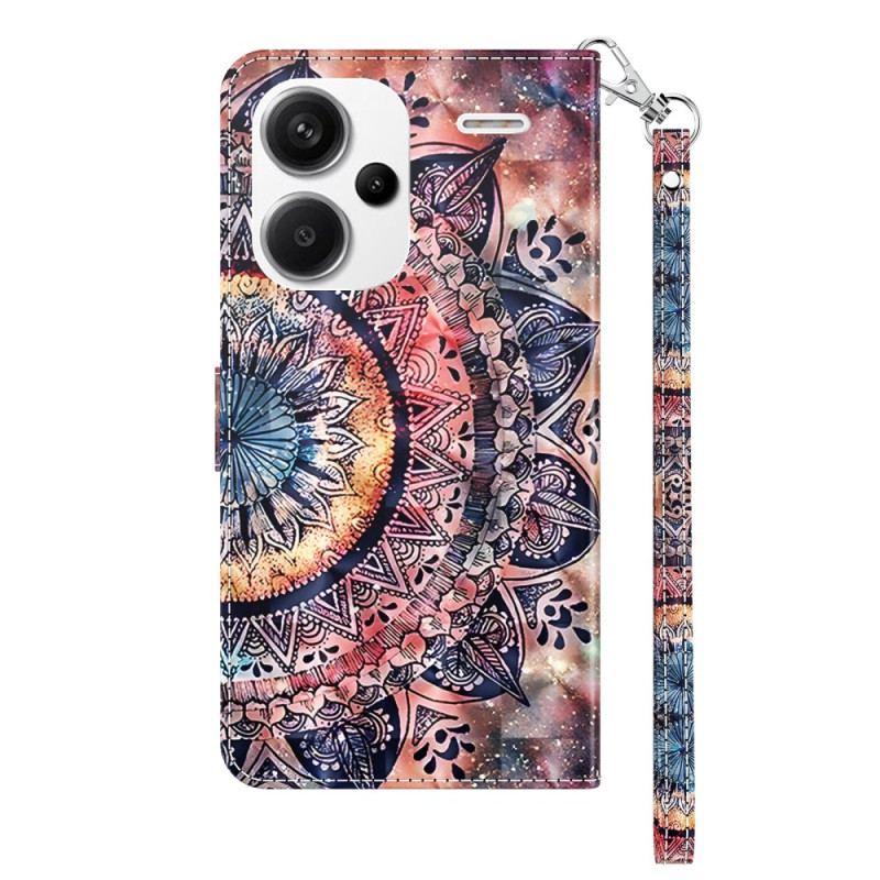 Etui Folio Do Xiaomi Redmi Note 13 Pro Plus 5g Kolorowa Mandala Z Paskiem