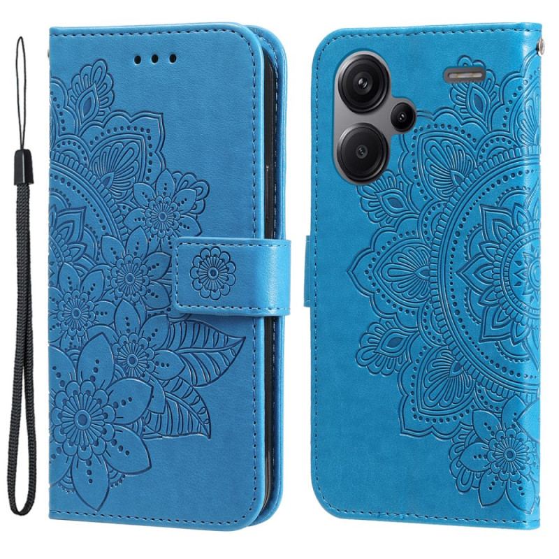 Etui Folio Xiaomi Redmi Note 13 Pro Plus 5g Kwiatowy Wzór Z Paskiem