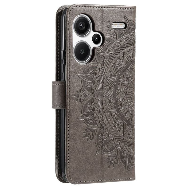 Etui Folio Xiaomi Redmi Note 13 Pro Plus 5g Mandala Słońce Z Paskiem Etui Ochronne