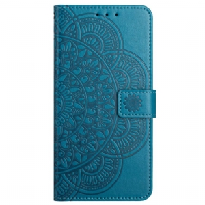 Etui Folio Xiaomi Redmi Note 13 Pro Plus 5g Nadruk Mandali Z Paskiem Etui Ochronne