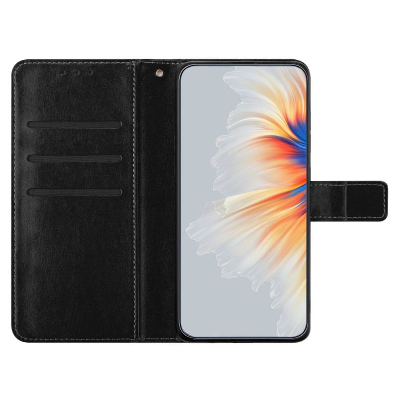 Etui Folio Xiaomi Redmi Note 13 Pro Plus 5g Nadruk Mandali Z Paskiem Etui Ochronne