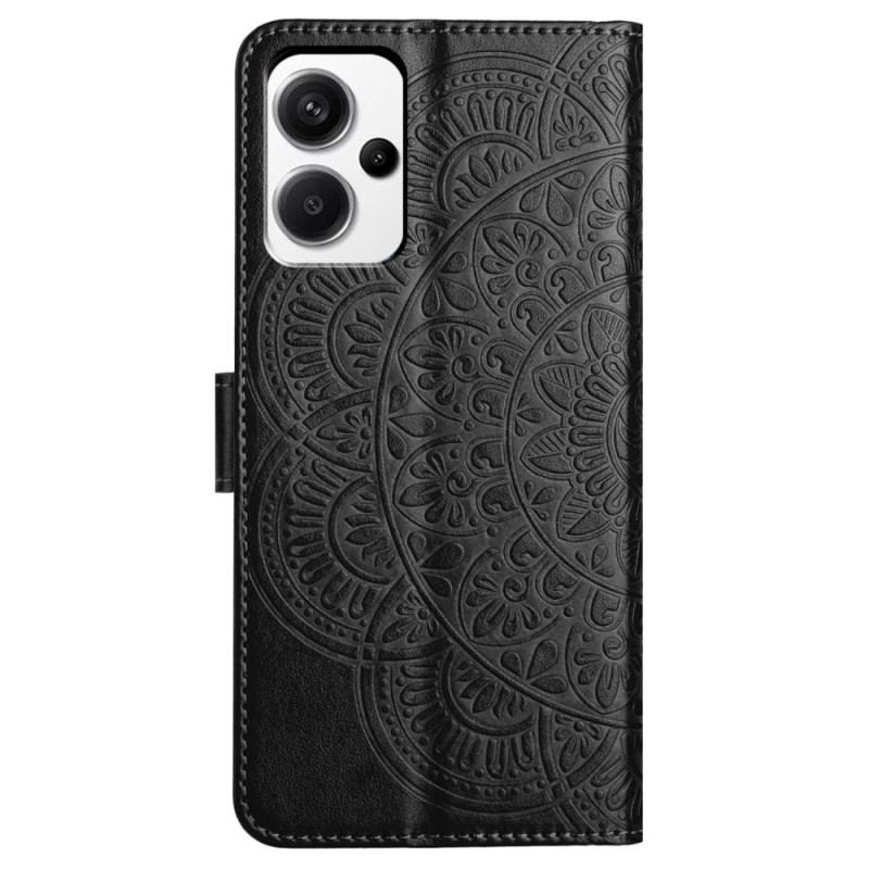 Etui Folio Xiaomi Redmi Note 13 Pro Plus 5g Nadruk Mandali Z Paskiem Etui Ochronne