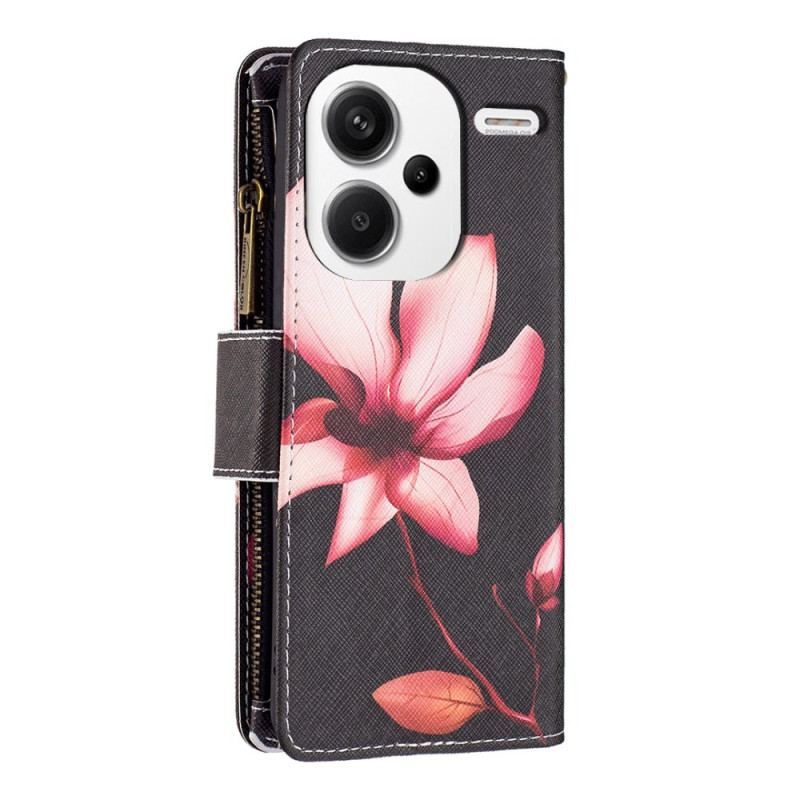 Etui Folio Xiaomi Redmi Note 13 Pro Plus 5g Portfel Lotosu Etui Ochronne