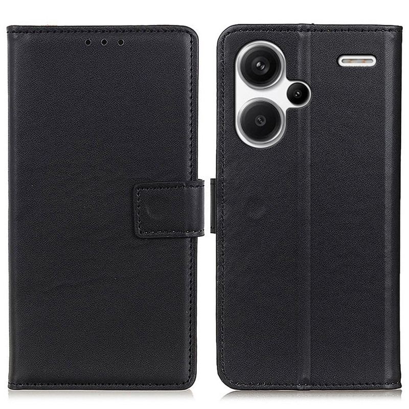 Etui Folio Xiaomi Redmi Note 13 Pro Plus 5g Prosta Sztuczna Skóra