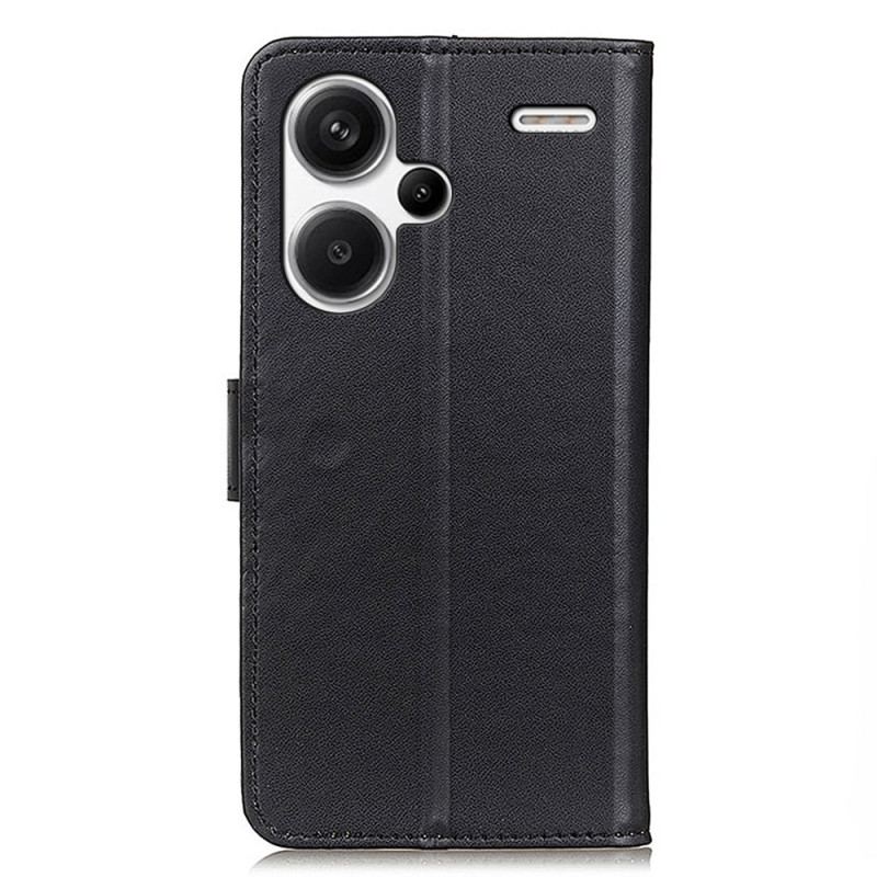 Etui Folio Xiaomi Redmi Note 13 Pro Plus 5g Prosta Sztuczna Skóra