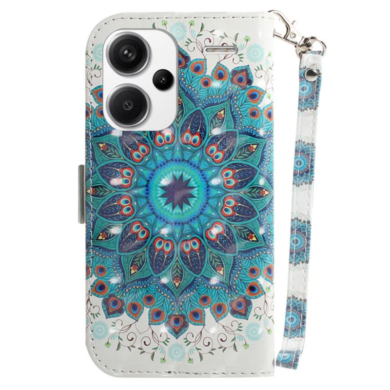 Etui Folio Xiaomi Redmi Note 13 Pro Plus 5g Zielona Mandala Z Paskiem