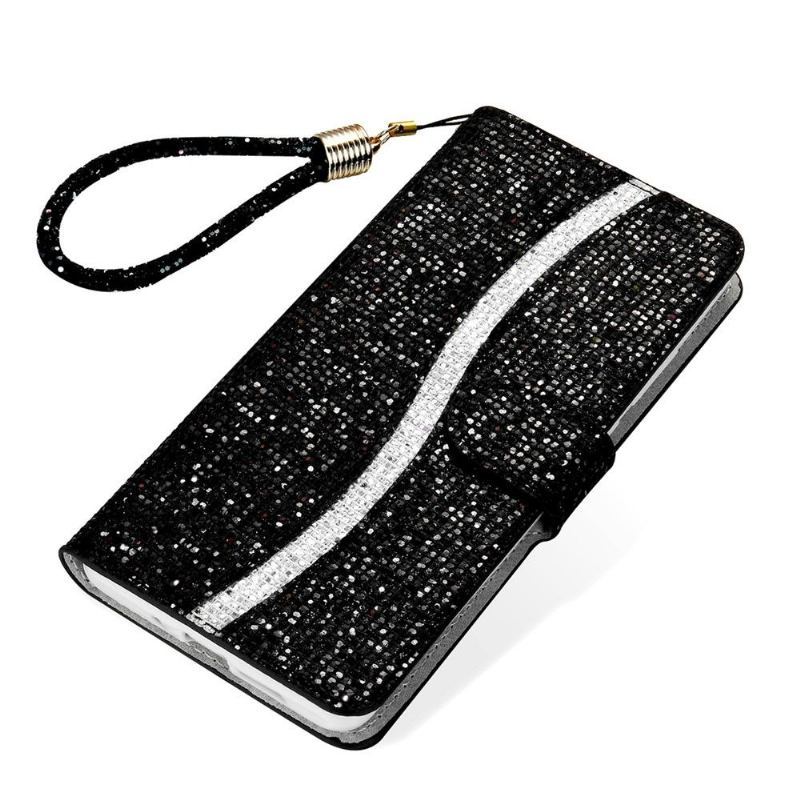 Etui Folio do Samsung Galaxy S20 FE Brokatowe Etui Na Karty