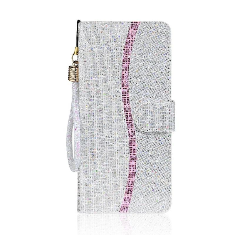 Etui Folio do Samsung Galaxy S20 FE Brokatowe Etui Na Karty