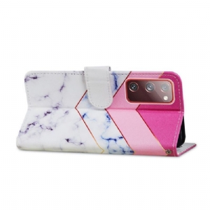 Etui Folio do Samsung Galaxy S20 FE Classic Marmurowa Geometria