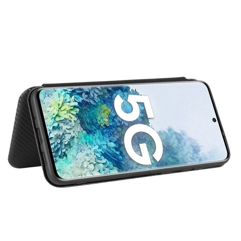 Etui Folio do Samsung Galaxy S20 FE Efekt Włókna Węglowego