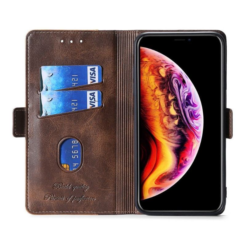 Etui Folio do Samsung Galaxy S20 FE Keyunfei Dwukolorowa Sztuczna Skóra