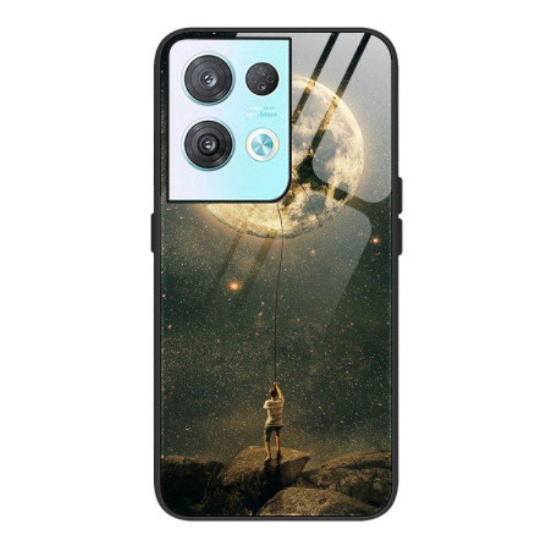 Etui do Oppo Reno 8 Pro Szkło Hartowane Moon Man