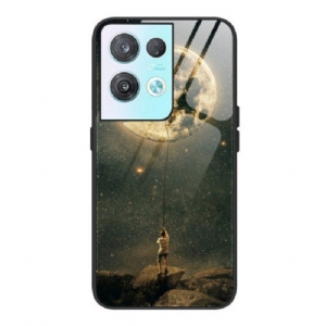 Etui do Oppo Reno 8 Pro Szkło Hartowane Moon Man