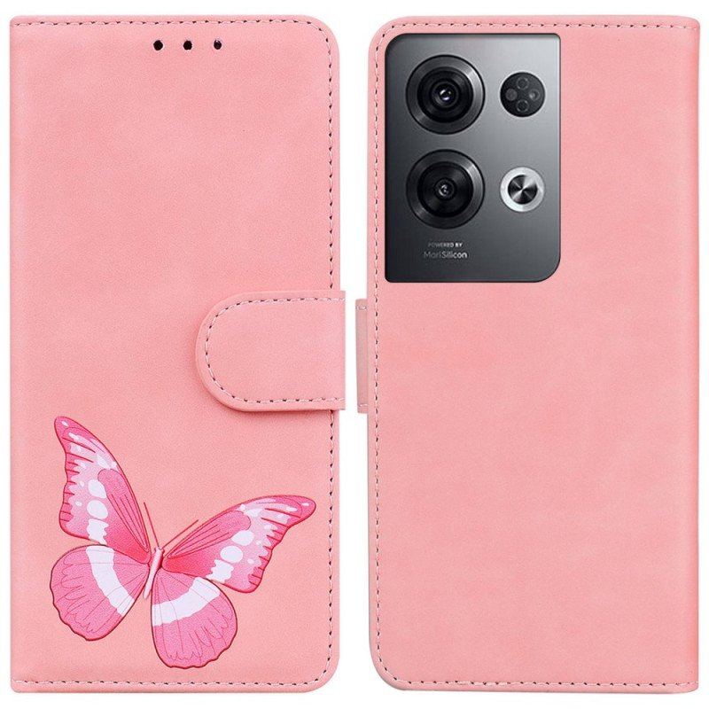 Etui Folio do Oppo Reno 8 Pro Motyl