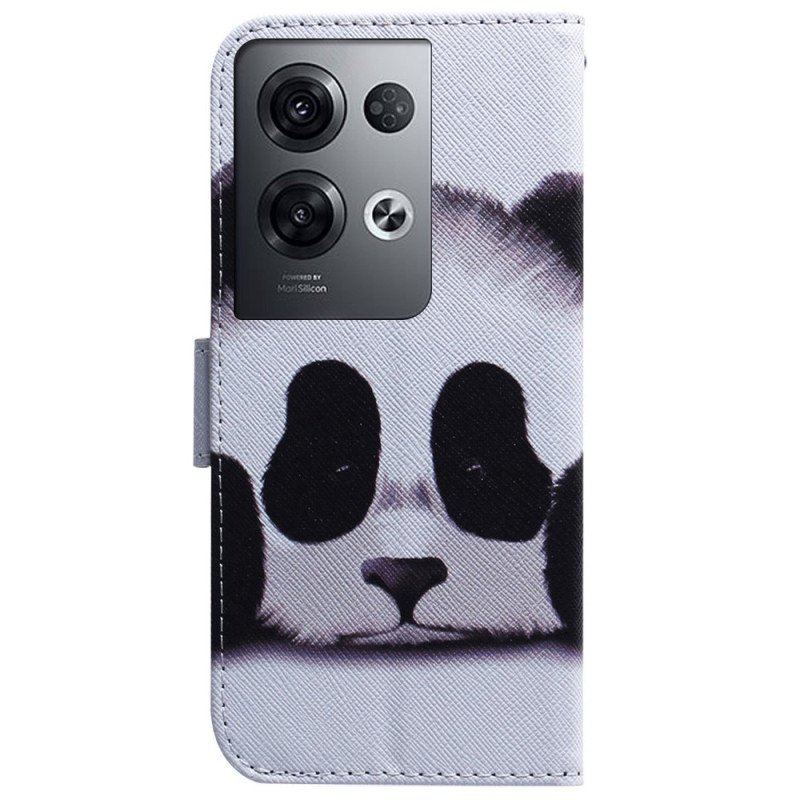 Etui Folio do Oppo Reno 8 Pro z Łańcuch Malowanie Sów W Paski