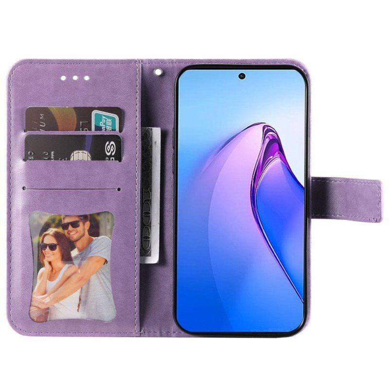 Etui Na Telefon Pokrowce do Oppo Reno 8 Pro z Łańcuch Kwiatowy Na Ramiączkach