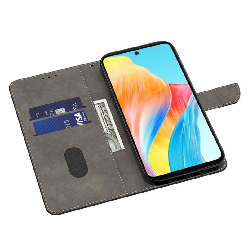 Etui Folio Do Oppo A98 5g CZarny Kot