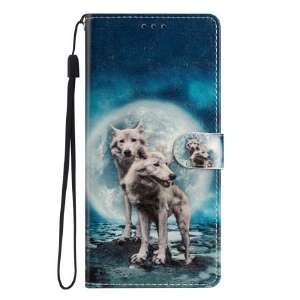 Etui Folio Oppo A98 5g Dwa Wilki Z Pasami