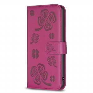 Etui Folio Oppo A98 5g Koniczyny Etui Ochronne