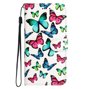 Etui Folio Oppo A98 5g Motyle Z Paskiem