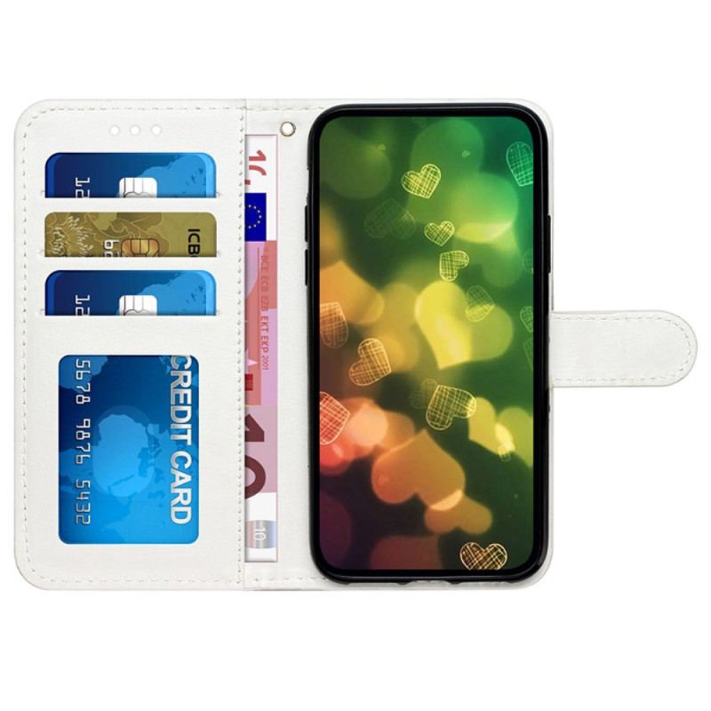 Etui Folio Oppo A98 5g Motyle Z Paskiem