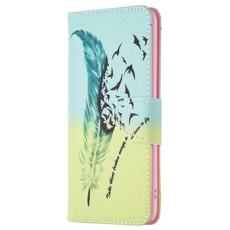 Etui Folio Oppo A98 5g Pióro I Ptaki