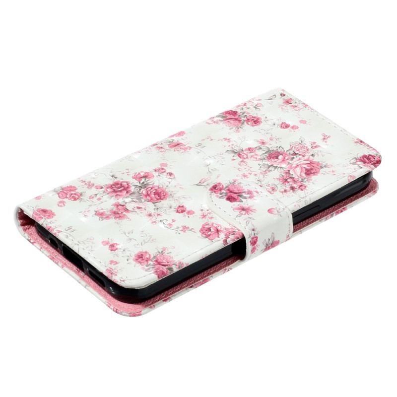 Etui Folio Oppo A98 5g Róże Z Paskiem