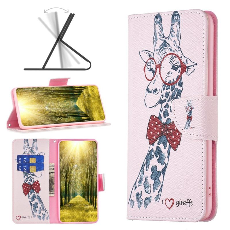 Etui Folio Oppo A98 5g Żyrafa Intello